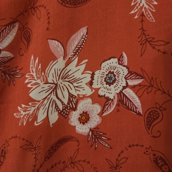 🆕LOFT Red and White Floral Kimono Size XS/S - Picture 8 of 8